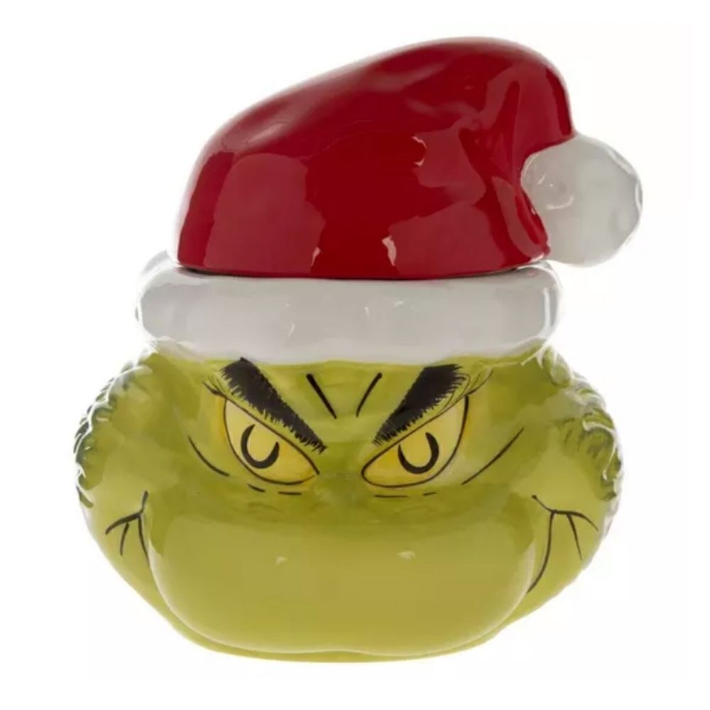 New Dr. Seuss the Grinch Stole Christmas Hrad Cookie Jar